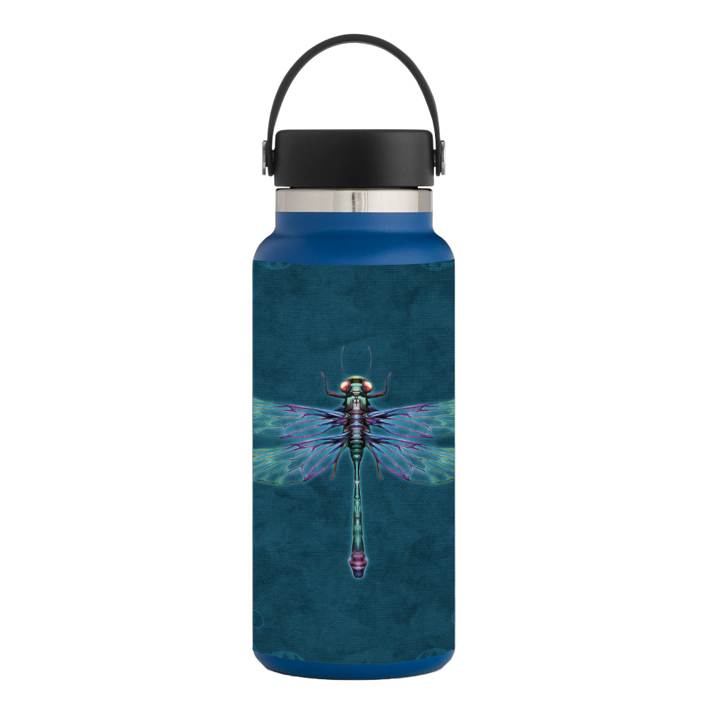 Picture of MightySkins HFWI32-Vibrant Dragonfly Skin for Hydro Flask 32 oz Wide Mouth - Vibrant Dragonfly