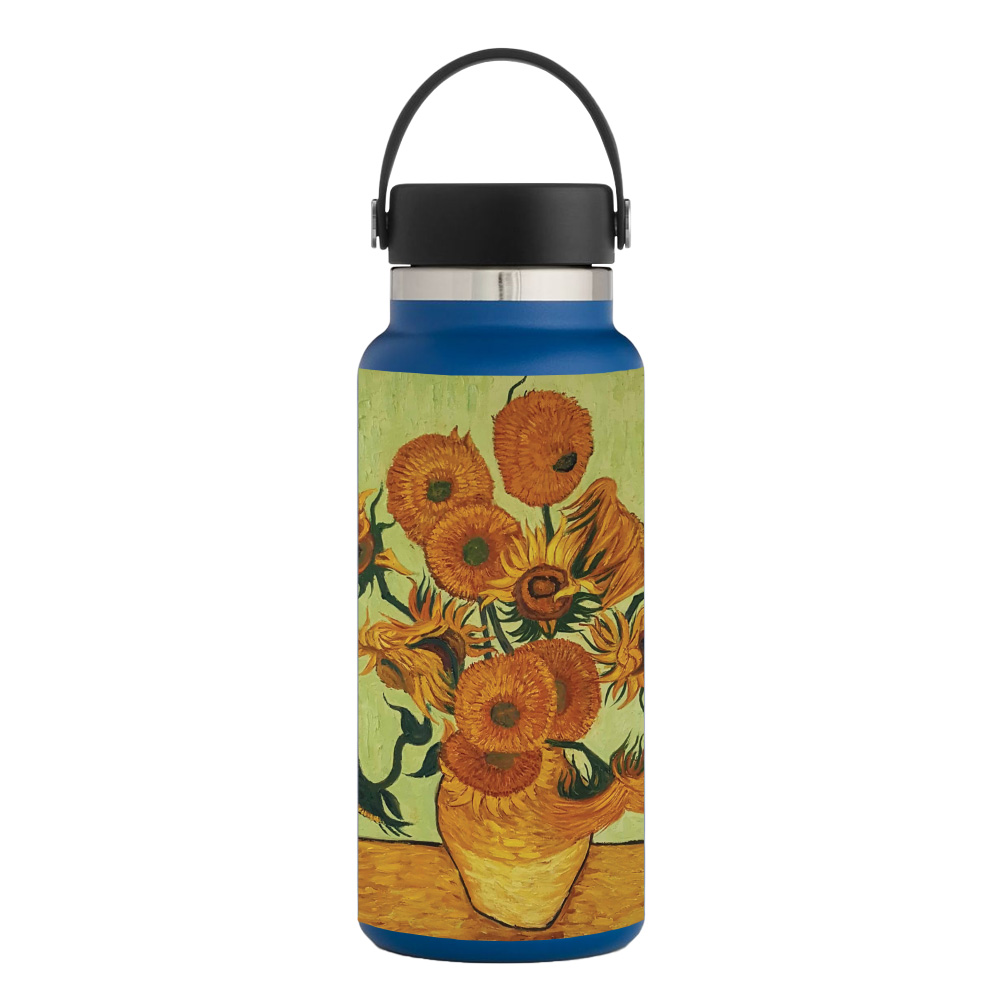 Picture of MightySkins HFWI32-Van Gogh Sunflowers Skin for Hydro Flask 32 oz Wide Mouth - Van Gogh Sunflowers