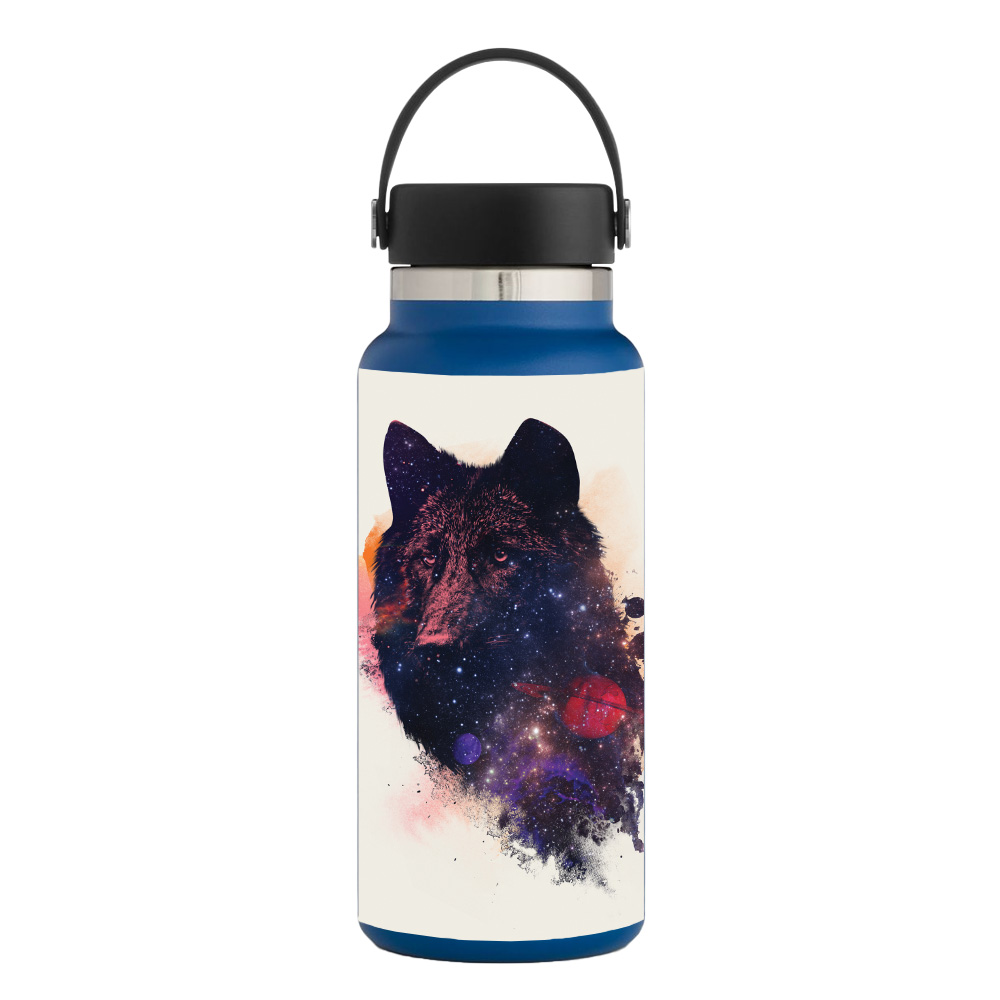 Picture of MightySkins HFWI32-Universal Wolf Skin for Hydro Flask 32 oz Wide Mouth - Universal Wolf