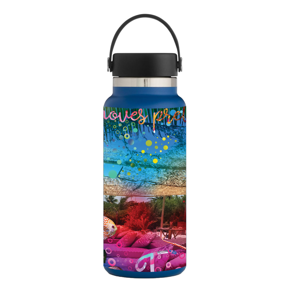 Picture of MightySkins HFWI32-Tropical Resort Skin for Hydro Flask 32 oz Wide Mouth - Tropical Resort