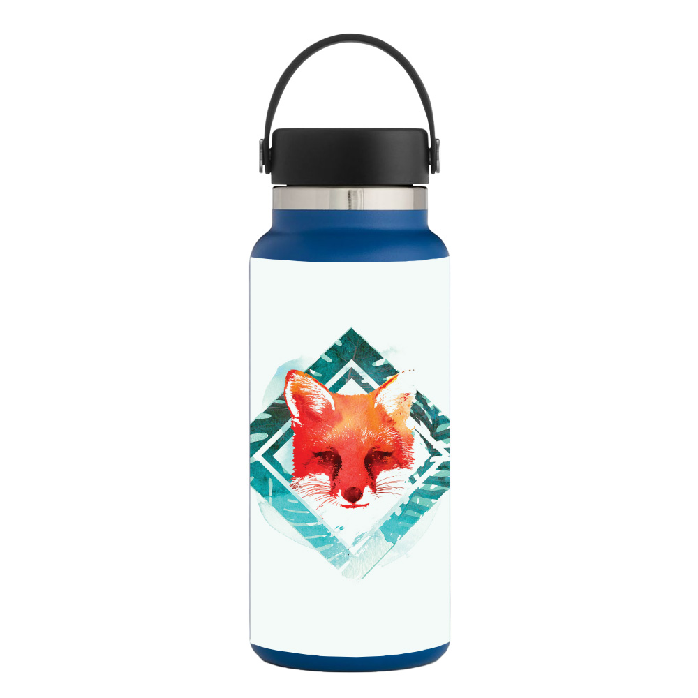 Picture of MightySkins HFWI32-Tropical Fox Skin for Hydro Flask 32 oz Wide Mouth - Tropical Fox