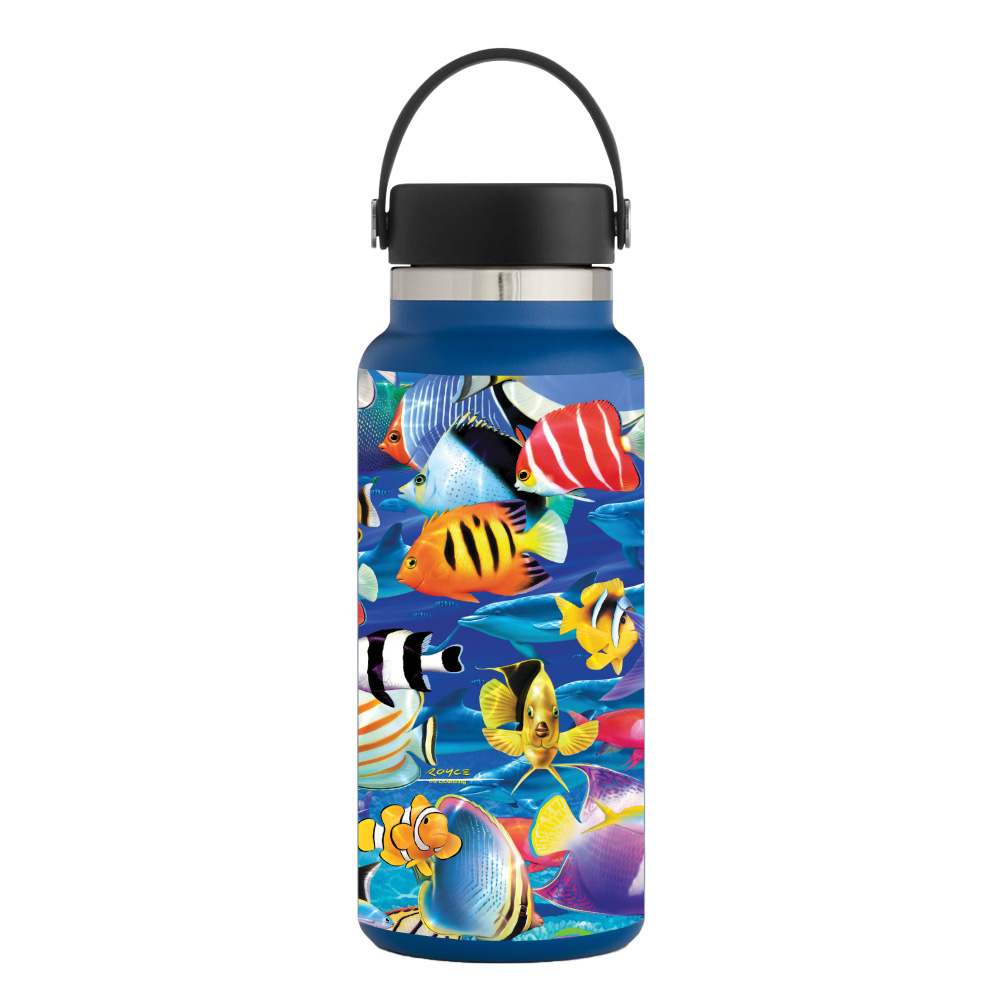 Picture of MightySkins HFWI32-Tropical Fish Skin for Hydro Flask 32 oz Wide Mouth - Tropical Fish