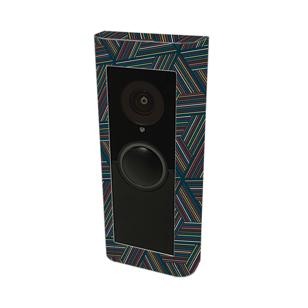 RIVDPR2-Triangle Stripes Skin Compatible with Ring Video Doorbell Pro 2 - Triangle Stripes -  MightySkins