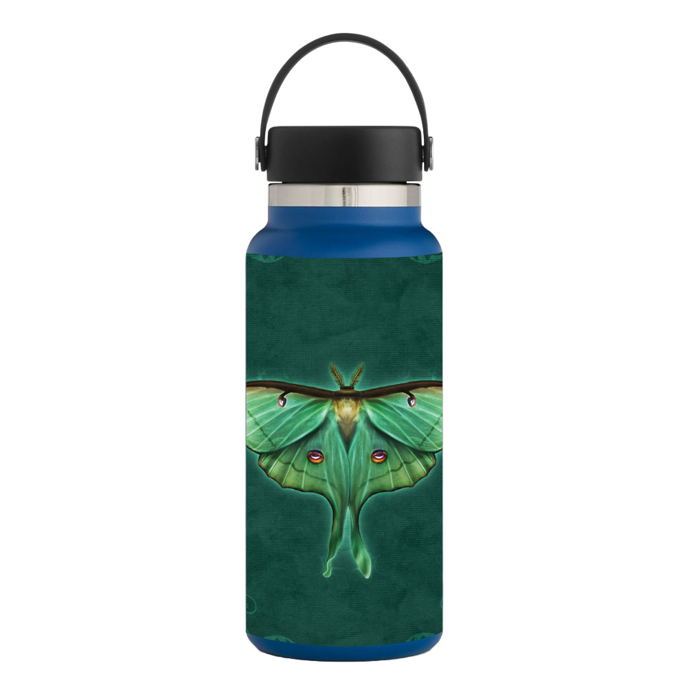 Picture of MightySkins HFWI32-Luna Moth Skin for Hydro Flask 32 oz Wide Mouth - Luna Moth