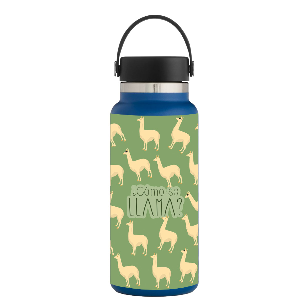 Picture of MightySkins HFWI32-Llama Skin for Hydro Flask 32 oz Wide Mouth - Llama