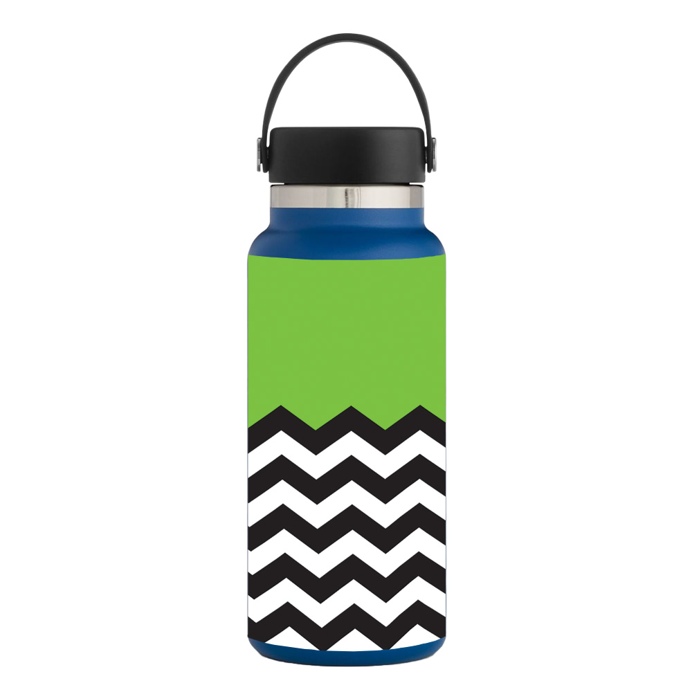 Picture of MightySkins HFWI32-Lime Chevron Skin for Hydro Flask 32 oz Wide Mouth - Lime Chevron