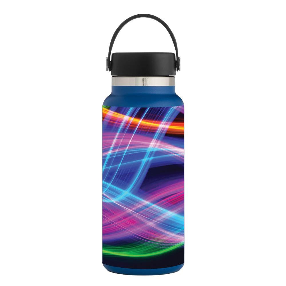 Picture of MightySkins HFWI32-Light Waves Skin for Hydro Flask 32 oz Wide Mouth - Light Waves