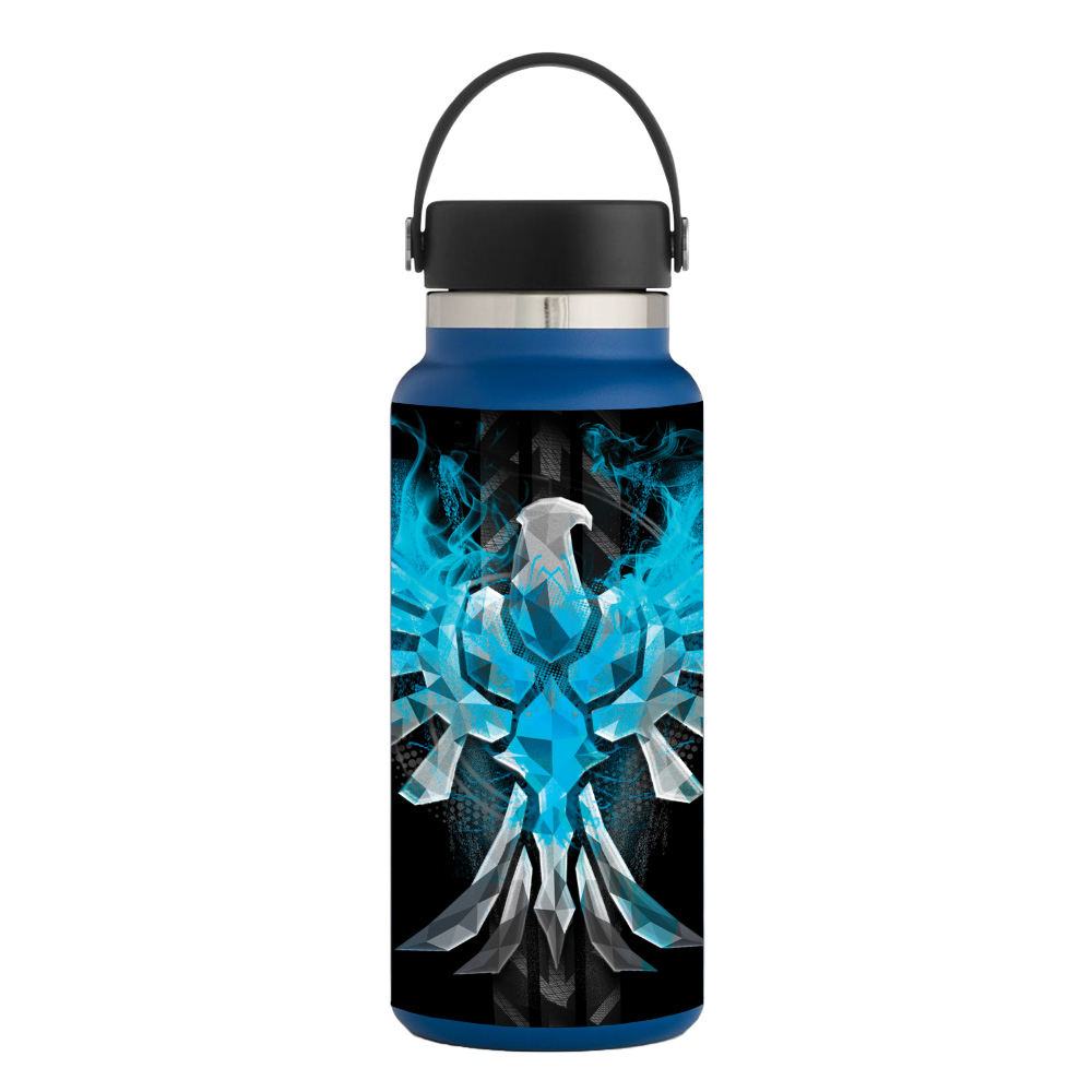 Picture of MightySkins HFWI32-Blue Reborn Skin for Hydro Flask 32 oz Wide Mouth - Blue Reborn