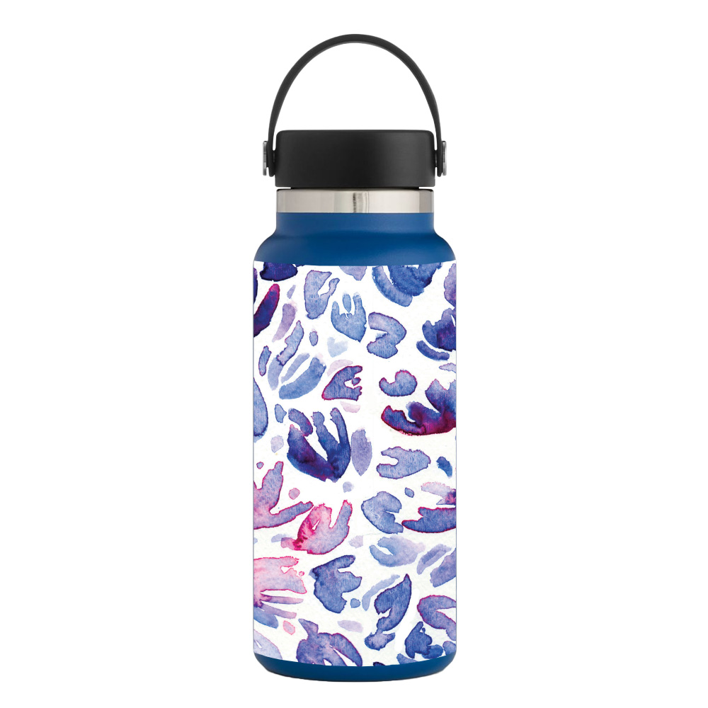 Picture of MightySkins HFWI32-Blue Petals Skin for Hydro Flask 32 oz Wide Mouth - Blue Petals