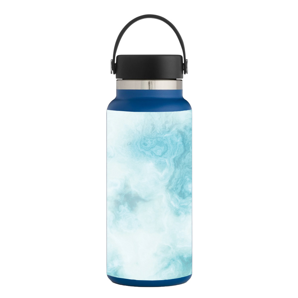 Picture of MightySkins HFWI32-Blue Marble Skin for Hydro Flask 32 oz Wide Mouth - Blue Marble