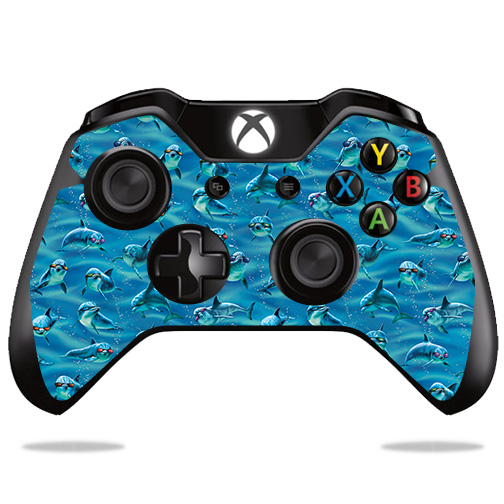 MIXBONCO-Dolphin Gang Skin Decal Wrap for Microsoft Xbox One & One S Controller - Dolphin Gang -  MightySkins