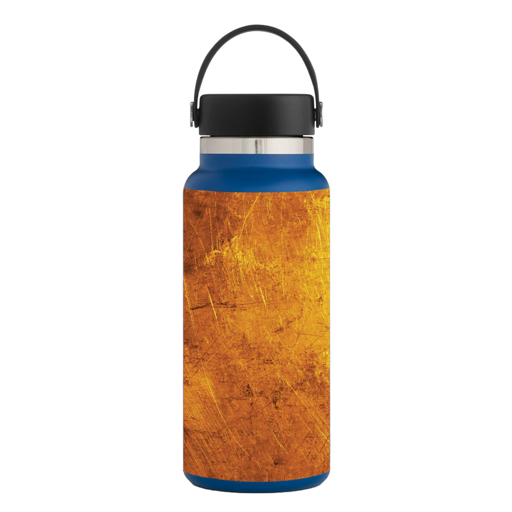 Picture of MightySkins HFWI32-Textured Gold Skin for Hydro Flask 32 oz Wide Mouth - Textured Gold