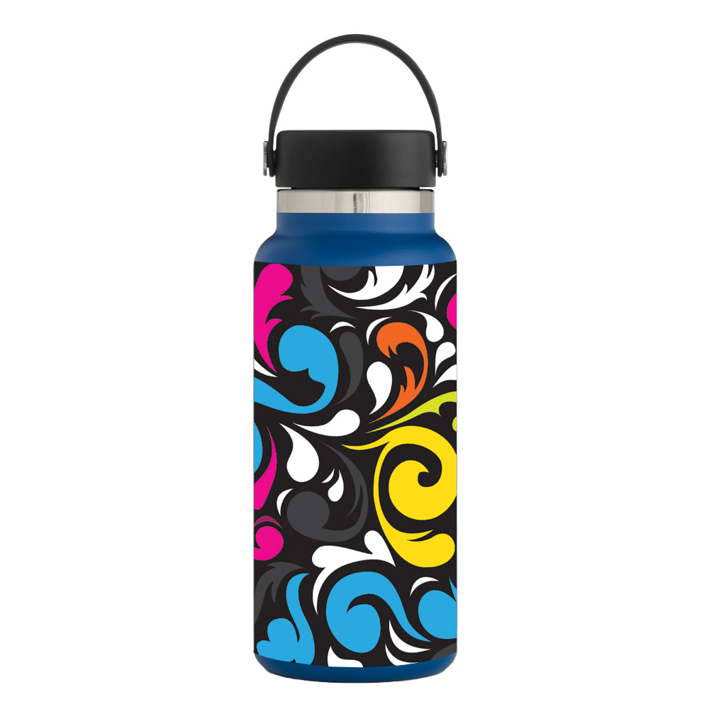 Picture of MightySkins HFWI32-Swirly Skin for Hydro Flask 32 oz Wide Mouth - Swirly