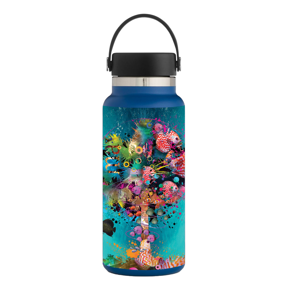 Picture of MightySkins HFWI32-Surf Palm Skin for Hydro Flask 32 oz Wide Mouth - Surf Palm