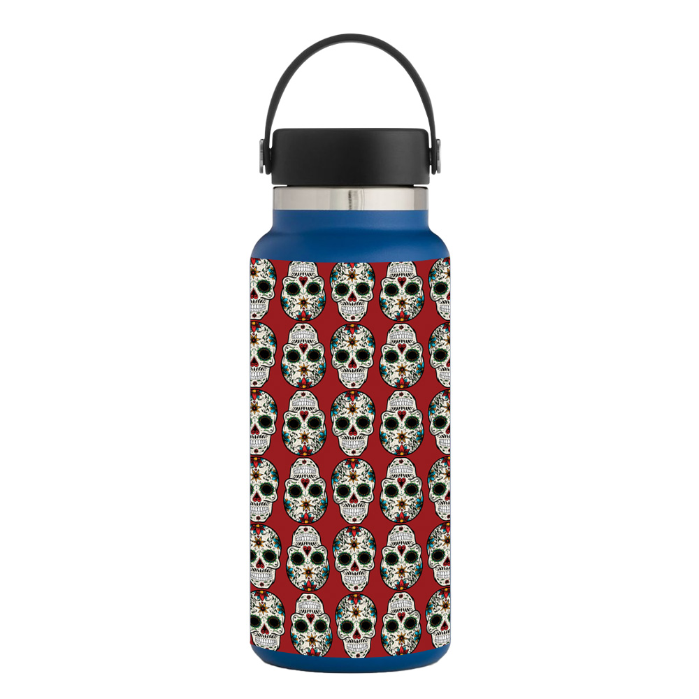 Picture of MightySkins HFWI32-Sugar Skull Skin for Hydro Flask 32 oz Wide Mouth - Sugar Skull