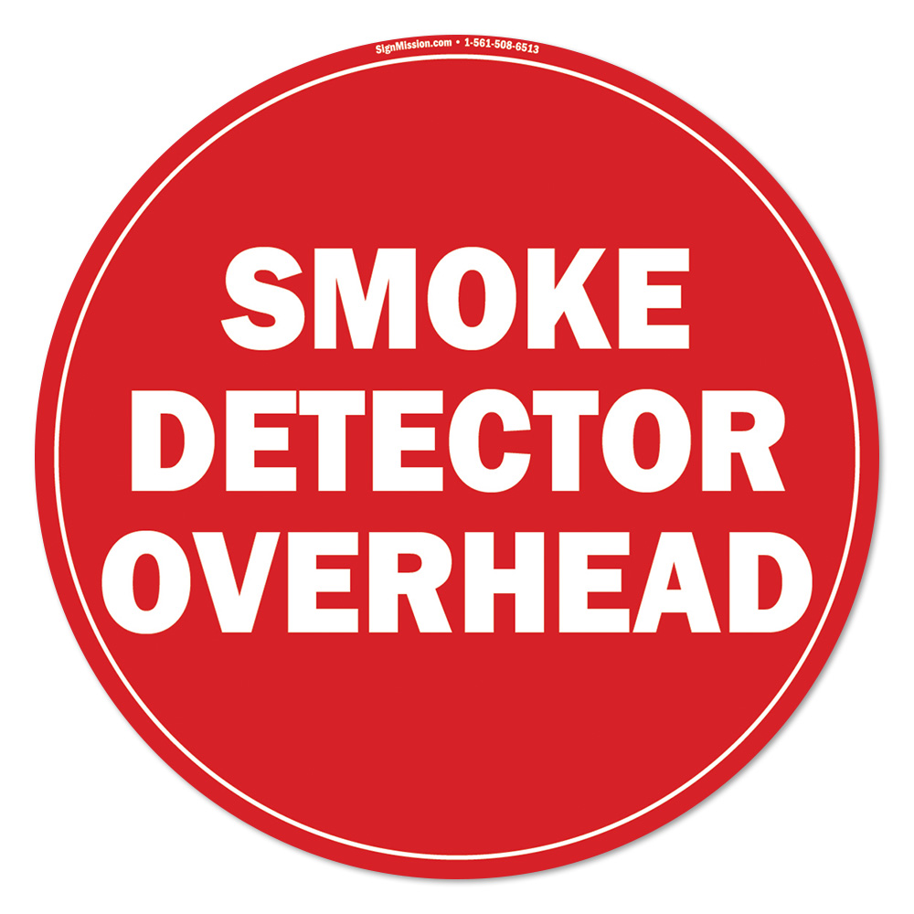 16 x 16 in. Non-Slip Circle Vinyl Floor Decal - Smoke Detector Overhead -  Amistad, AM3891371