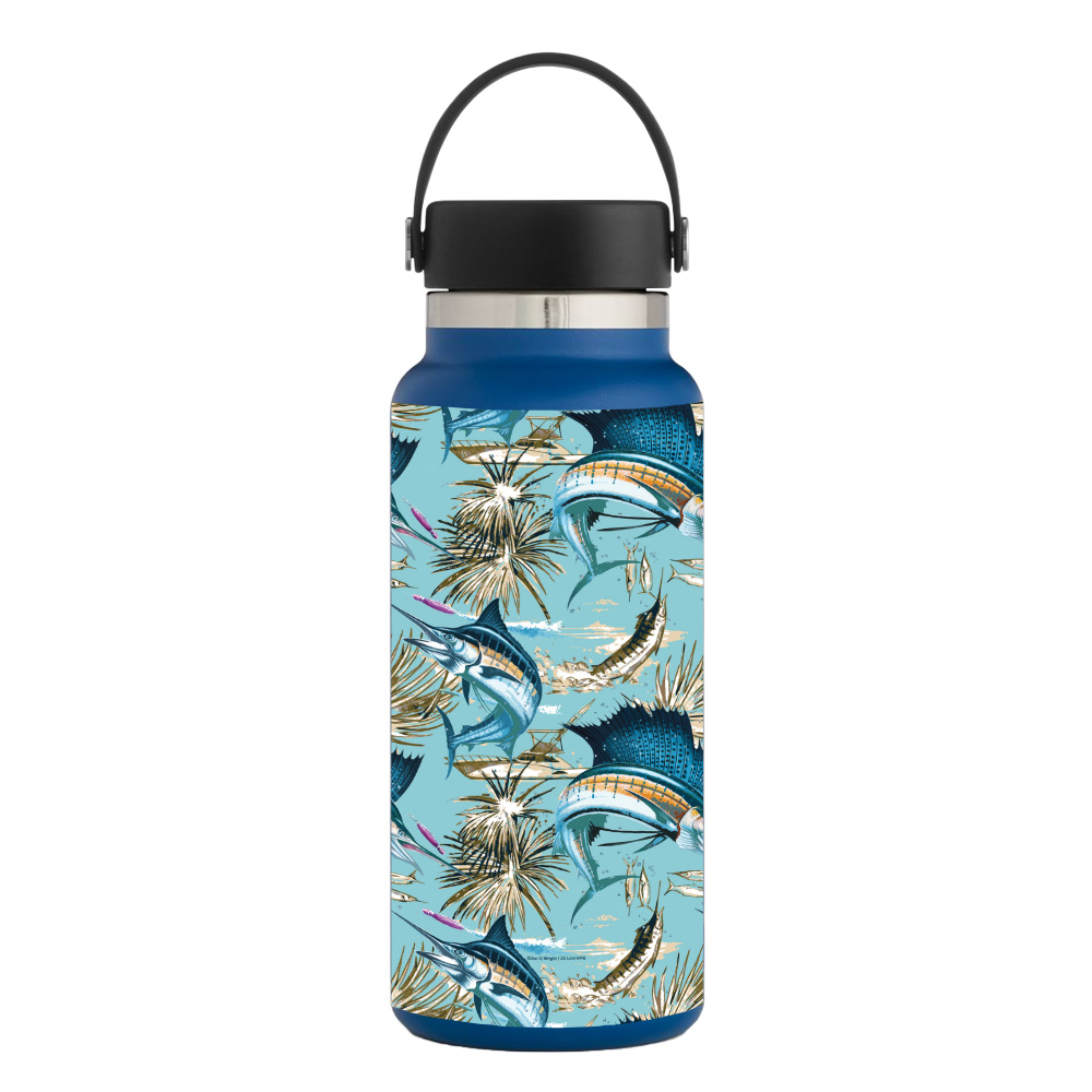 Picture of MightySkins HFWI32-Island Fish Skin for Hydro Flask 32 oz Wide Mouth - Island Fish