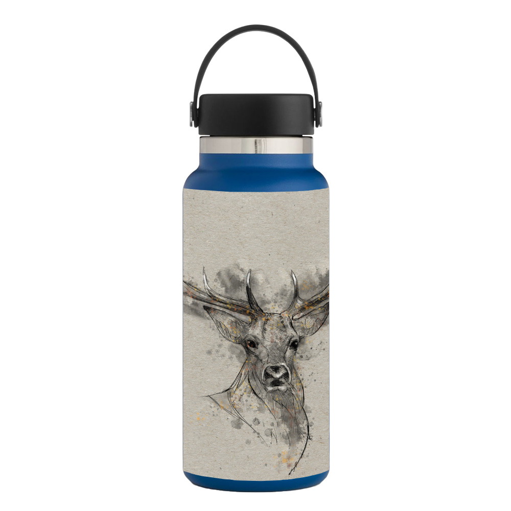 Picture of MightySkins HFWI32-Ink Buck Skin for Hydro Flask 32 oz Wide Mouth - Ink Buck