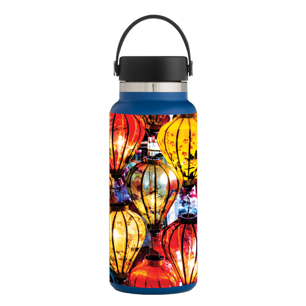 Picture of MightySkins HFWI32-Hoi An Lanterns Skin for Hydro Flask 32 oz Wide Mouth - Hoi An Lanterns