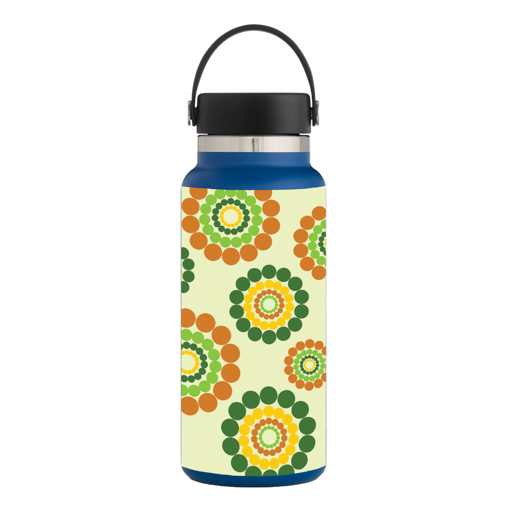 Picture of MightySkins HFWI32-Hippie Flowers Skin for Hydro Flask 32 oz Wide Mouth - Hippie Flowers