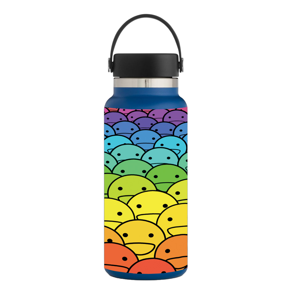 Picture of MightySkins HFWI32-Happy Faces Skin for Hydro Flask 32 oz Wide Mouth - Happy Faces