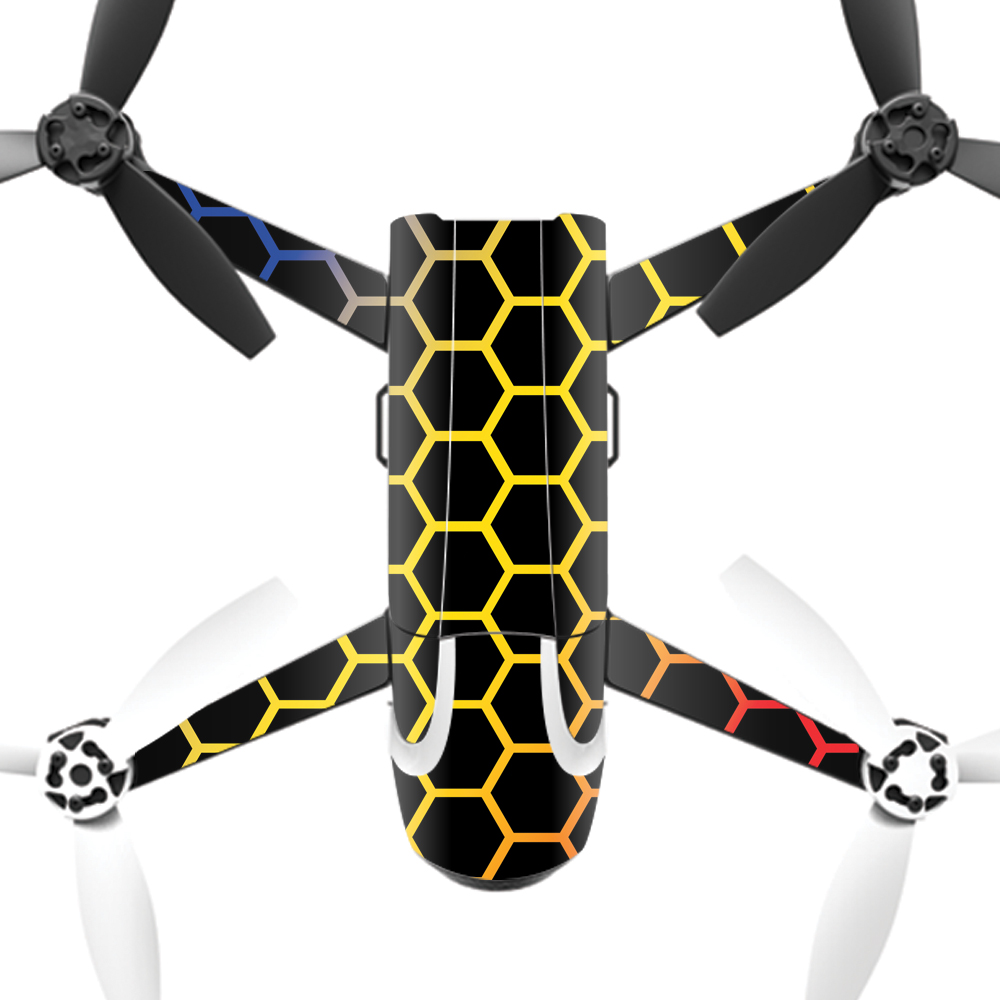 PABEBOP2-2Primary Honeycomb Skin Decal Wrap for Parrot Bebop 2 Quadcopter Drone - Primary Honeycomb -  MightySkins