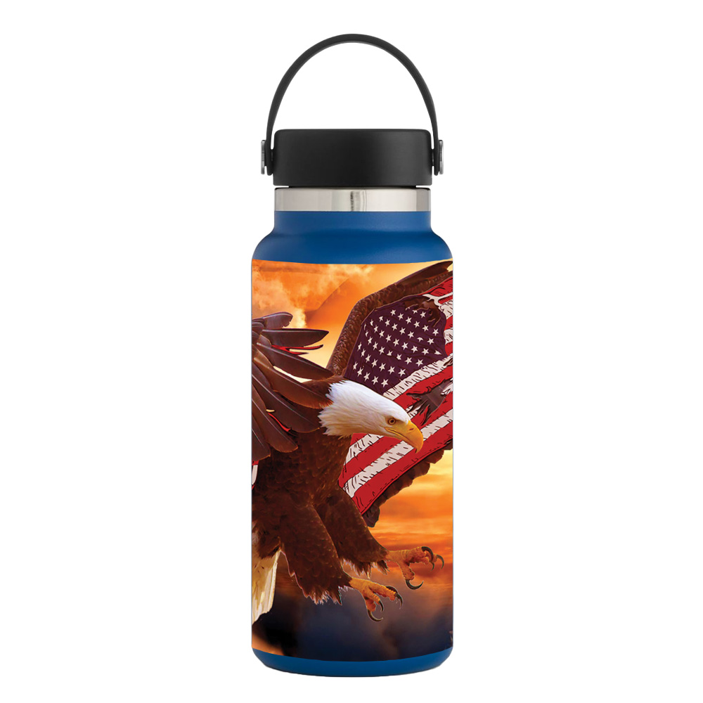 Picture of MightySkins HFWI32-Bald Eagle Skin for Hydro Flask 32 oz Wide Mouth - Bald Eagle