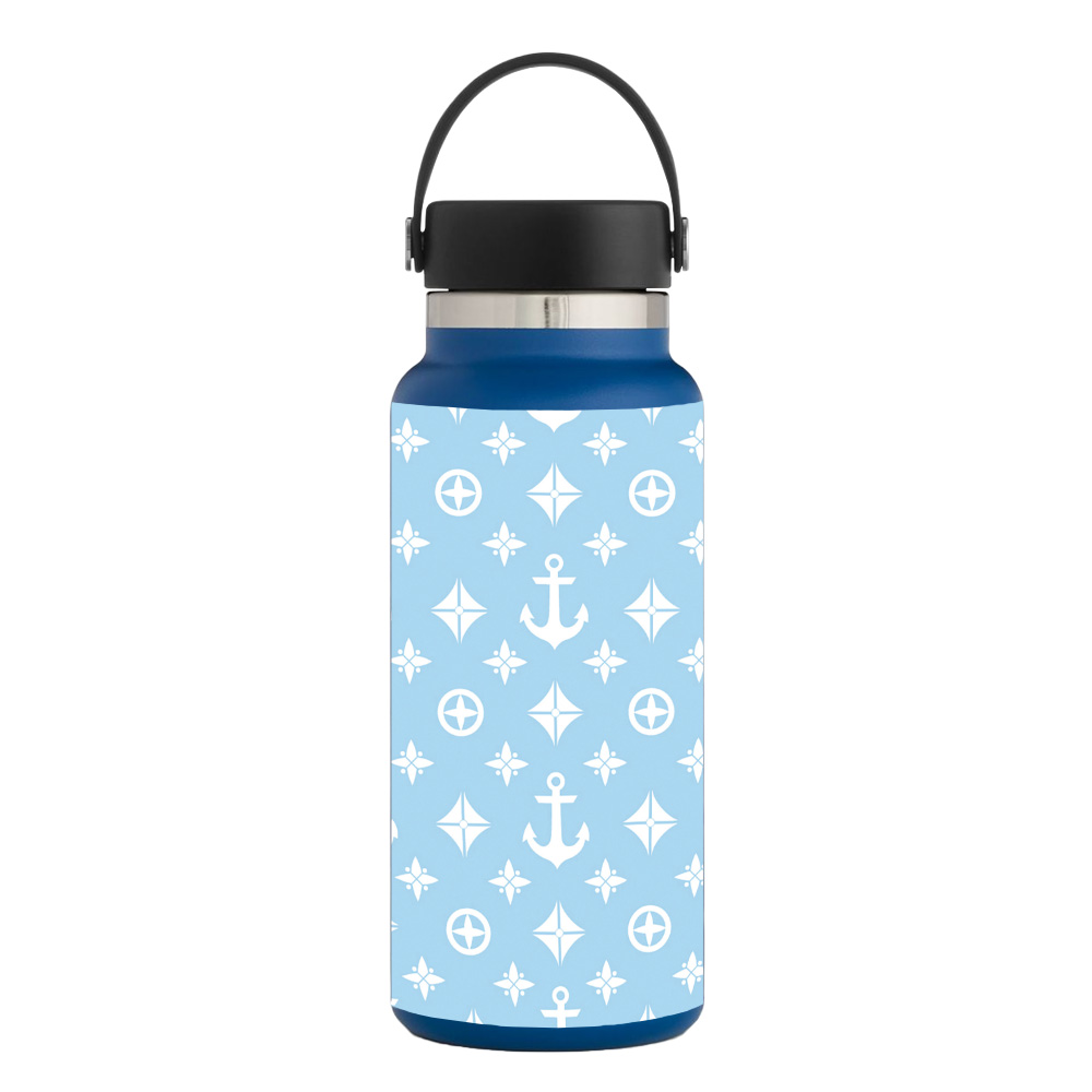 Picture of MightySkins HFWI32-Baby Blue Designer Skin for Hydro Flask 32 oz Wide Mouth - Baby Blue Designer