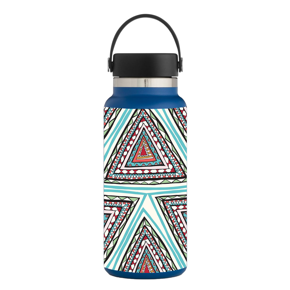 Picture of MightySkins HFWI32-Aztec Pyramids Skin for Hydro Flask 32 oz Wide Mouth - Aztec Pyramids