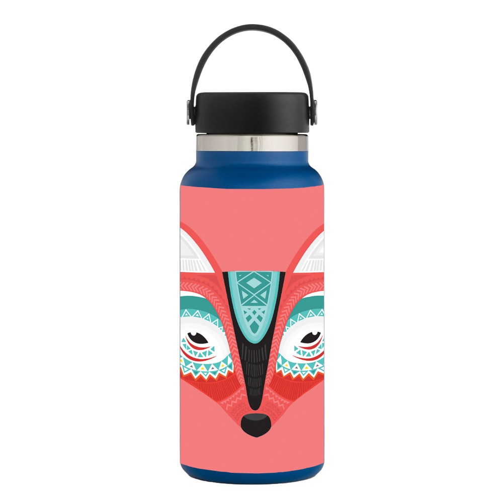 Picture of MightySkins HFWI32-Aztec Fox Skin for Hydro Flask 32 oz Wide Mouth - Aztec Fox