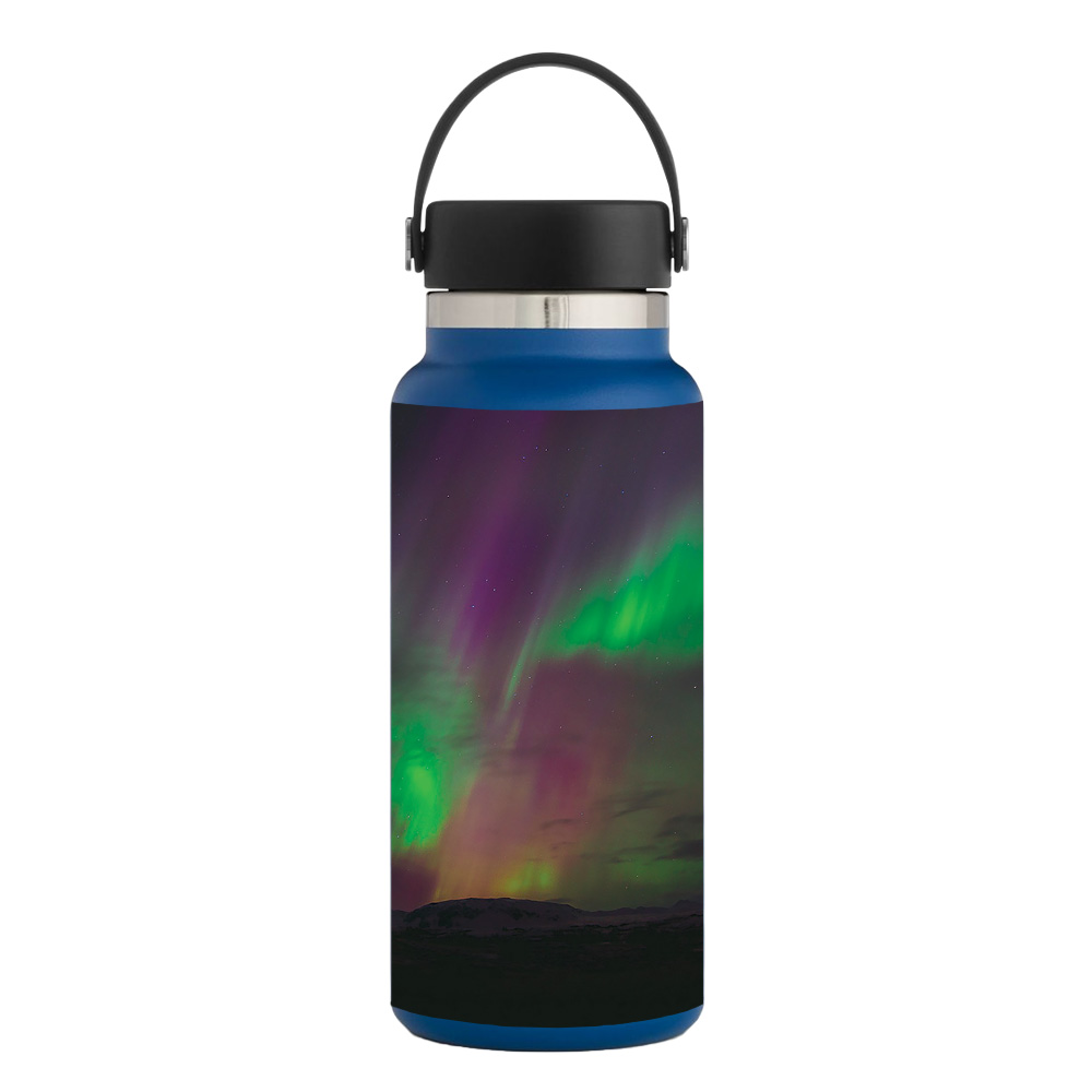 Picture of MightySkins HFWI32-Aurora Borealis Skin for Hydro Flask 32 oz Wide Mouth - Aurora Borealis