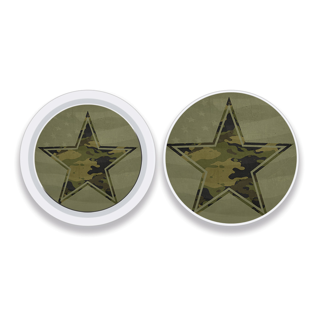 Picture of MightySkins APATAG-Army Star Skin Compatible with Apple AirTag Original 4 Pack of Skins - Army Star