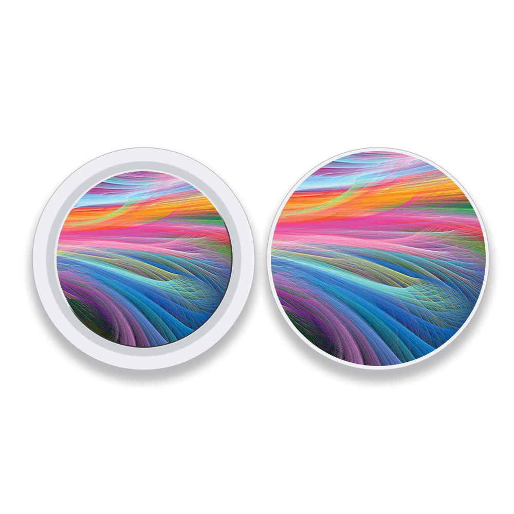 Picture of MightySkins APATAG-Rainbow Waves Skin Compatible with Apple AirTag Original 4 Pack of Skins - Rainbow Waves