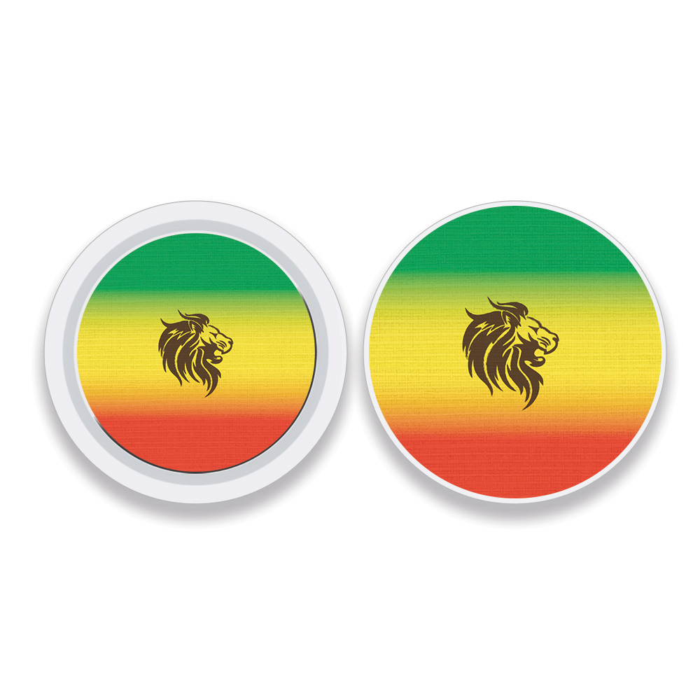 Picture of MightySkins APATAG-Rasta Lion Skin Compatible with Apple AirTag Original 4 Pack of Skins - Rasta Lion