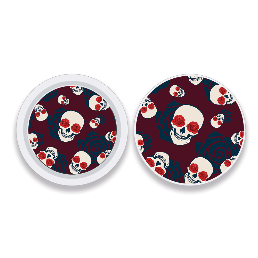 Picture of MightySkins APATAG-Skulls N Roses Skin Compatible with Apple AirTag Original 4 Pack of Skins - Skulls N Roses