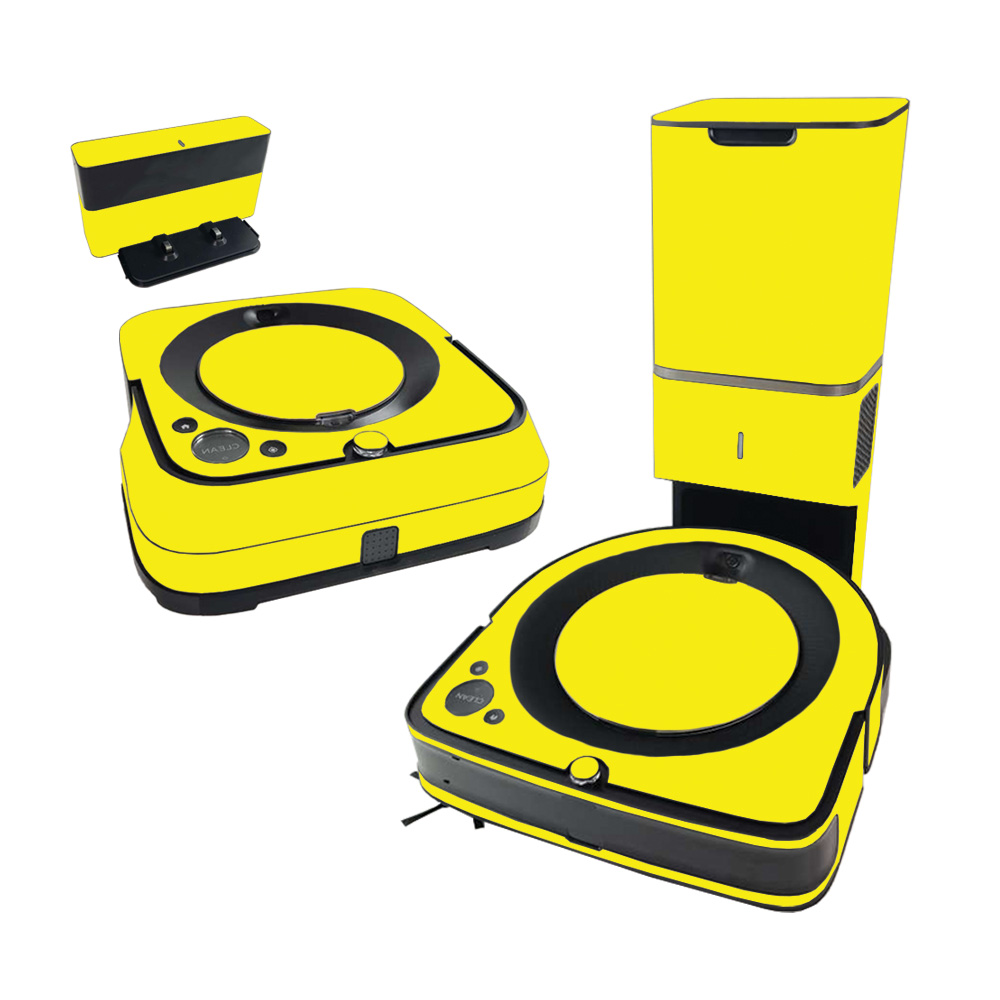 IRROS9PLBUN-Solid Yellow Skin for iRobot Roomba s9 Plus Vacuum & Braava Jet m6 Bundle - Solid Yellow -  MightySkins