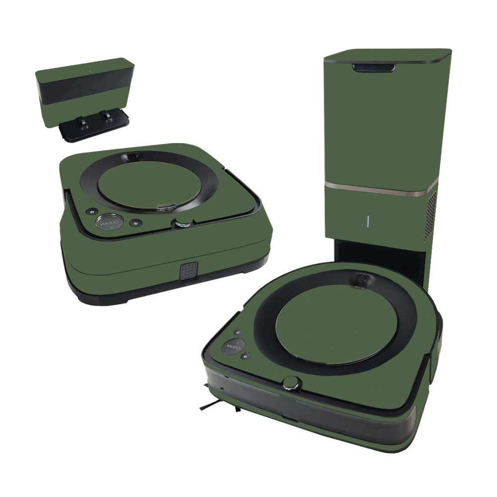 IRROS9PLBUN-Solid Olive Skin for iRobot Roomba s9 Plus Vacuum & Braava Jet m6 Bundle - Solid Olive -  MightySkins
