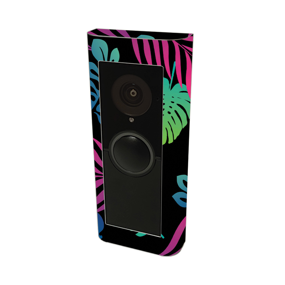RIVDPR2-Neon Tropics Skin Compatible with Ring Video Doorbell Pro 2 - Neon Tropics -  MightySkins