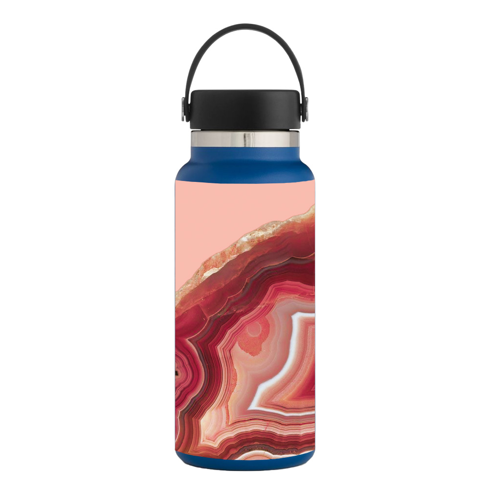 Picture of MightySkins HFWI32-Rosy Agate Skin for Hydro Flask 32 oz Wide Mouth - Rosy Agate