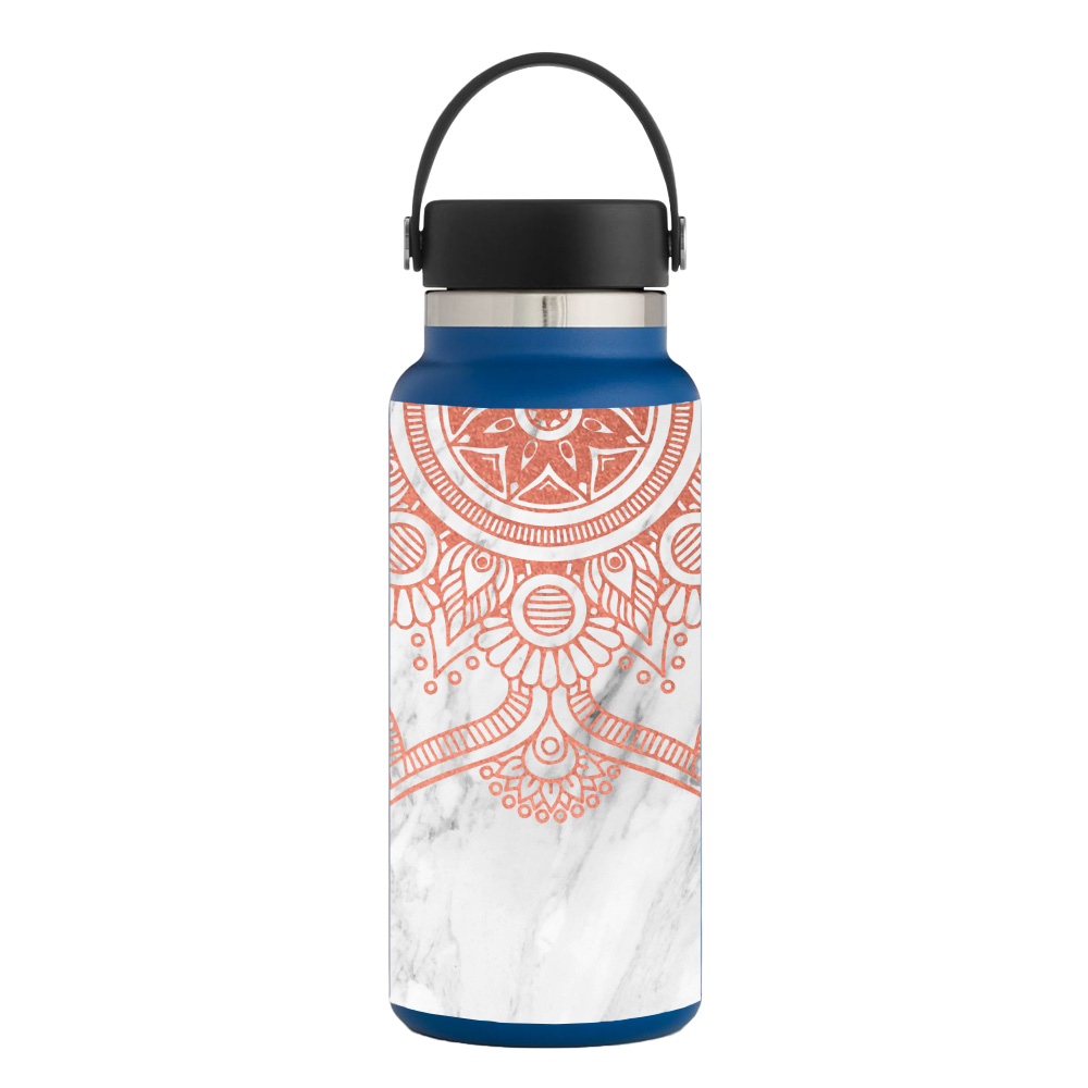 Picture of MightySkins HFWI32-Rosette Mandala Skin for Hydro Flask 32 oz Wide Mouth - Rosette Mandala