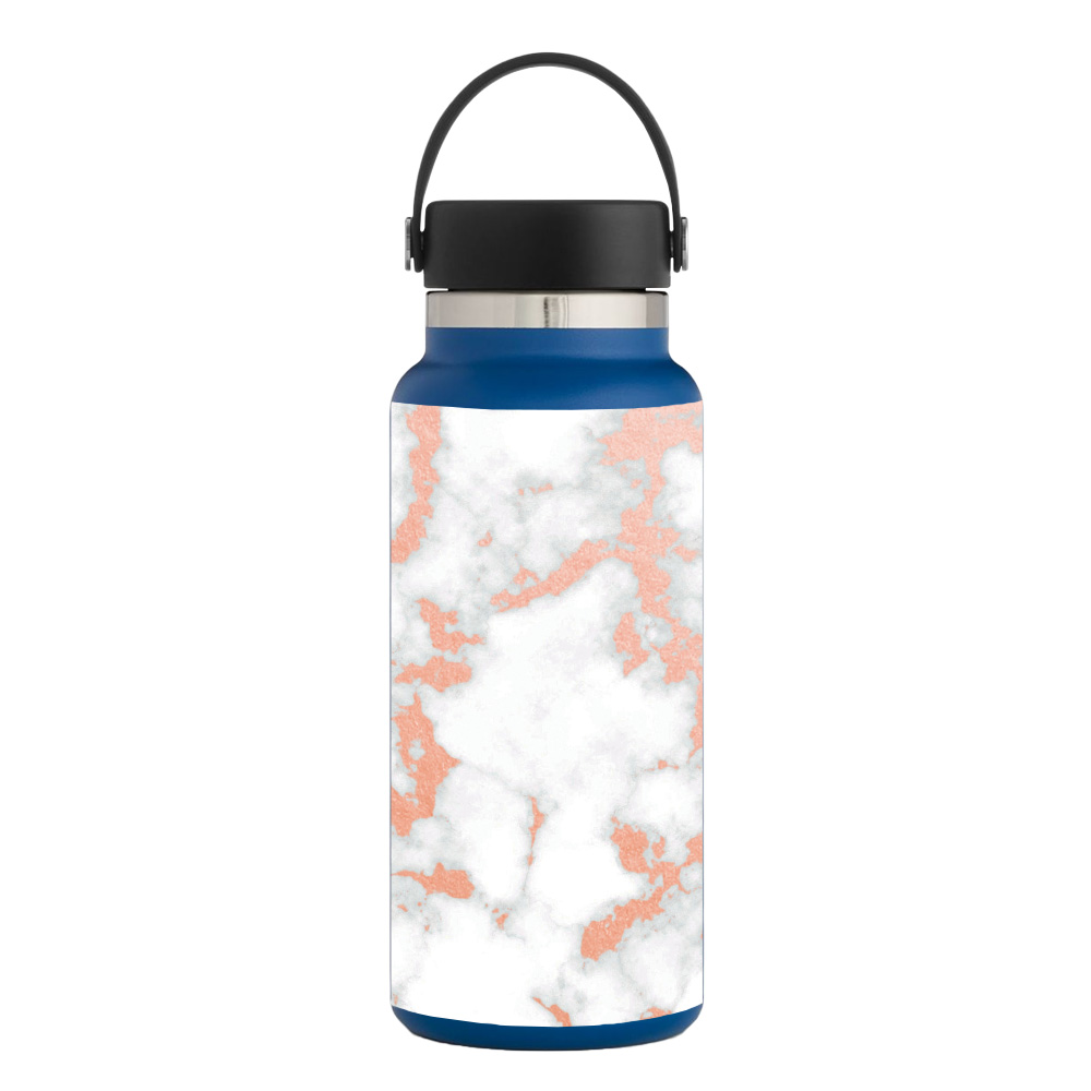 Picture of MightySkins HFWI32-Rose Foil Marble Skin for Hydro Flask 32 oz Wide Mouth - Rose Foil Marble