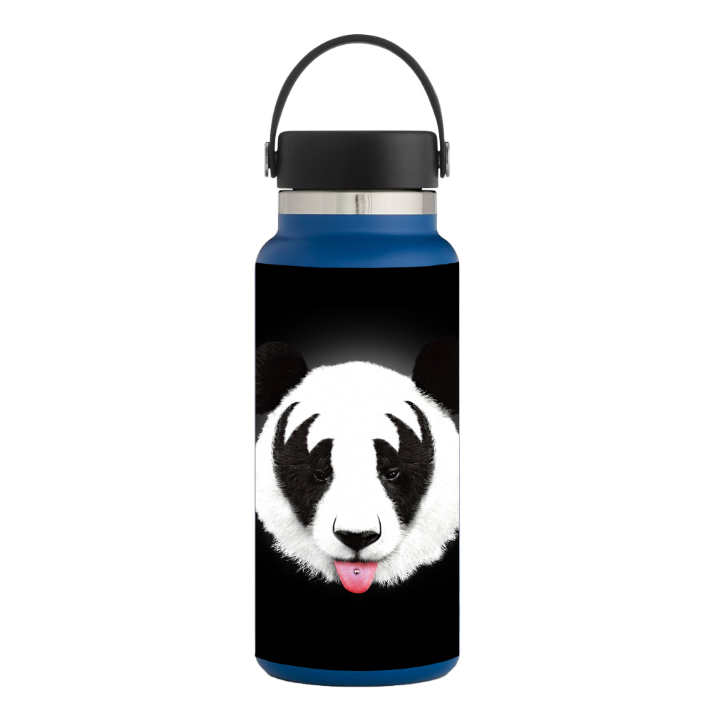 Picture of MightySkins HFWI32-Rock N Roll Panda Skin for Hydro Flask 32 oz Wide Mouth - Rock N Roll Panda