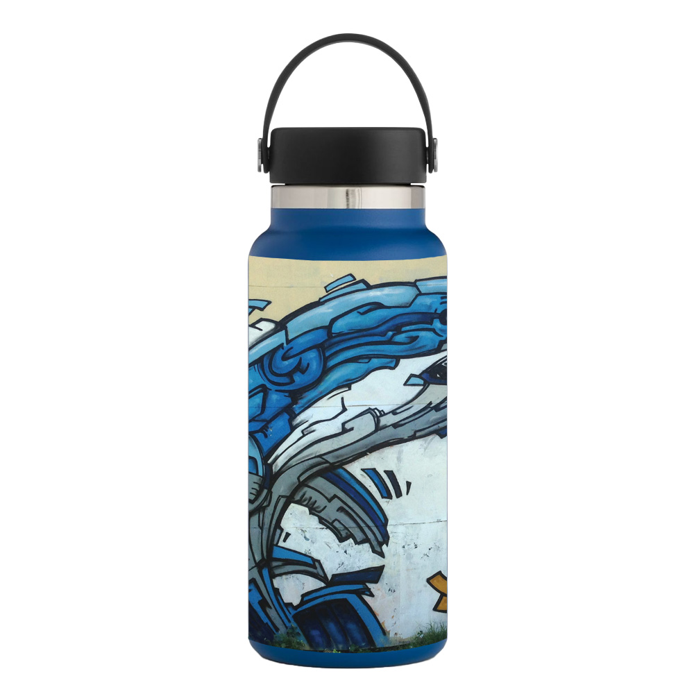 Picture of MightySkins HFWI32-Robo Shark Skin for Hydro Flask 32 oz Wide Mouth - Robo Shark