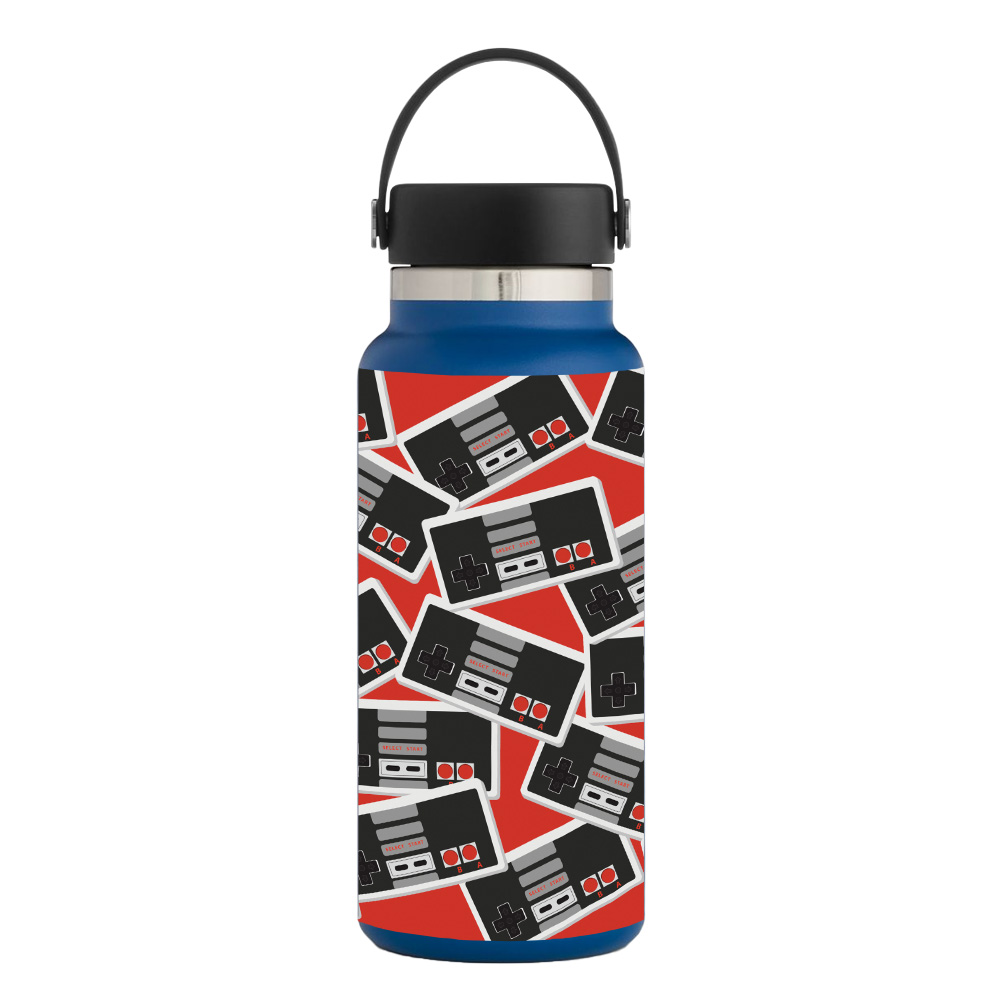 Picture of MightySkins HFWI32-Retro Controllers 3 Skin for Hydro Flask 32 oz Wide Mouth - Retro Controllers 3