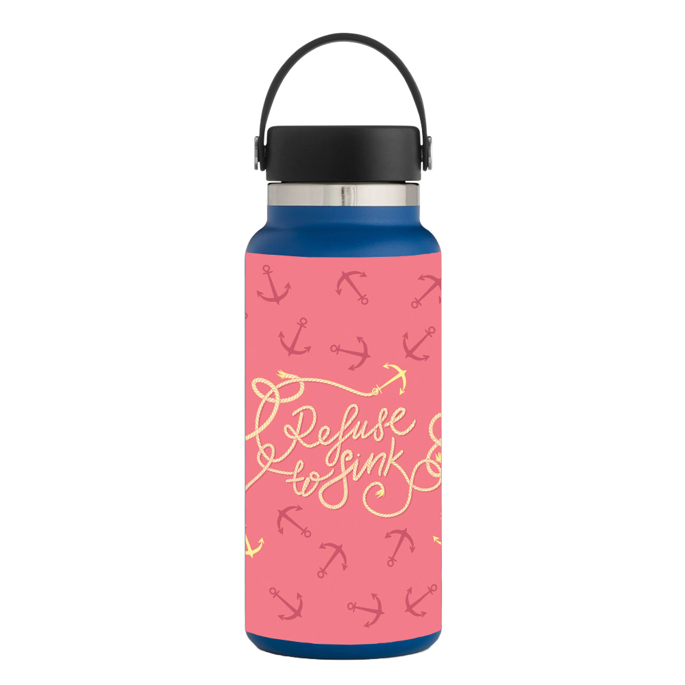 Picture of MightySkins HFWI32-Refuse To Sink Skin for Hydro Flask 32 oz Wide Mouth - Refuse to Sink