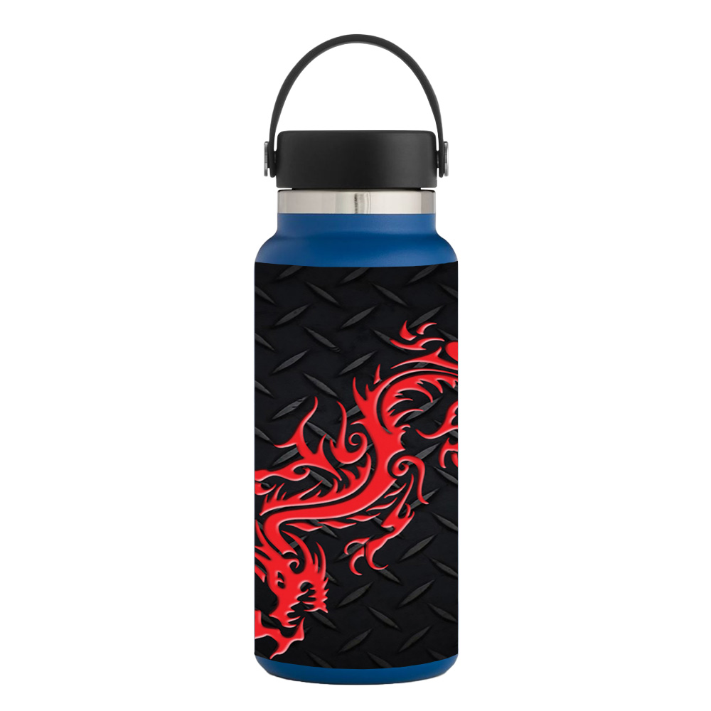 Picture of MightySkins HFWI32-Red Dragon Skin for Hydro Flask 32 oz Wide Mouth - Red Dragon