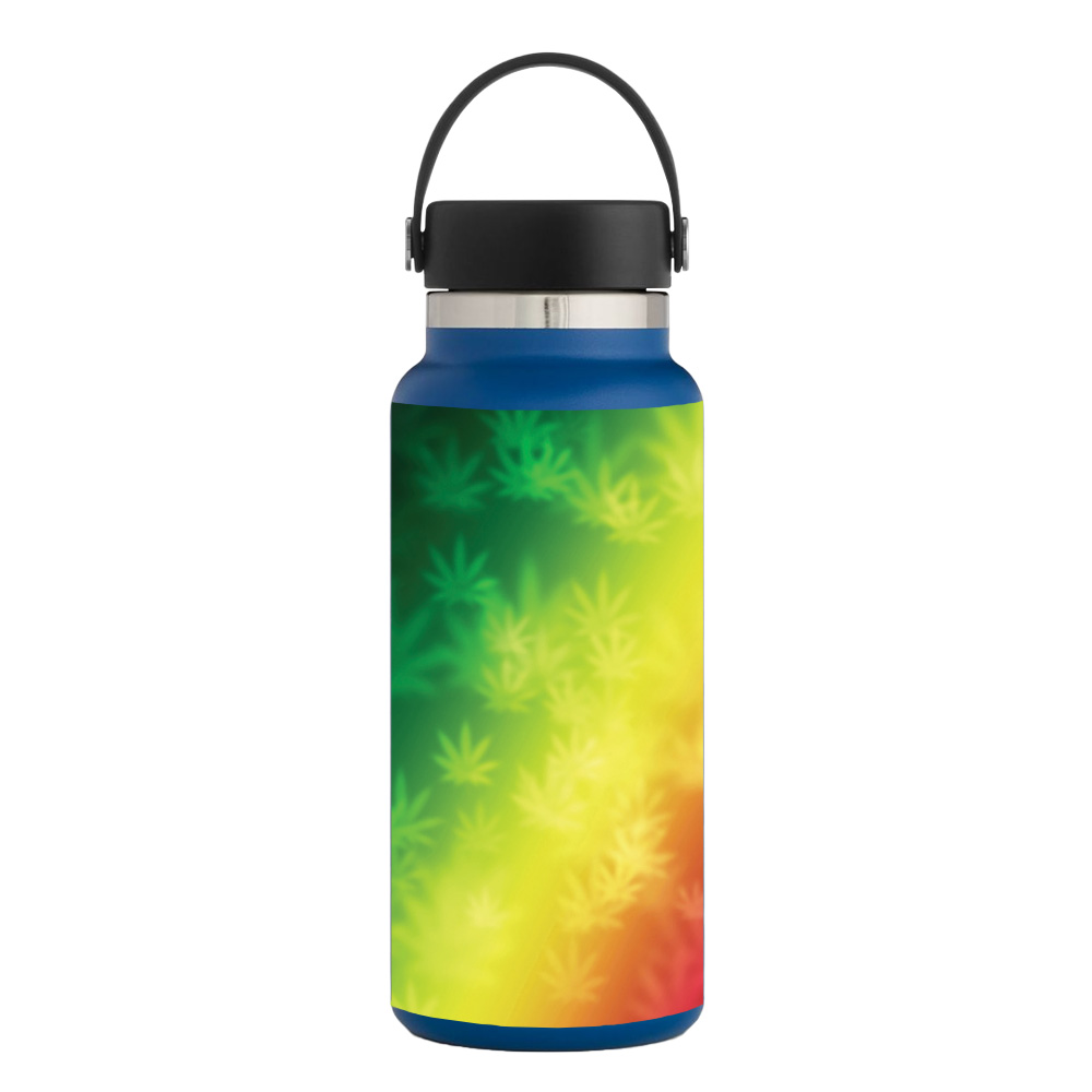 Picture of MightySkins HFWI32-Rasta Rainbow Skin for Hydro Flask 32 oz Wide Mouth - Rasta Rainbow
