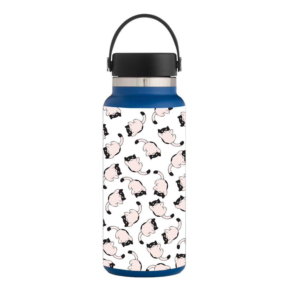 Picture of MightySkins HFWI32-Raining Cats Skin for Hydro Flask 32 oz Wide Mouth - Raining Cats