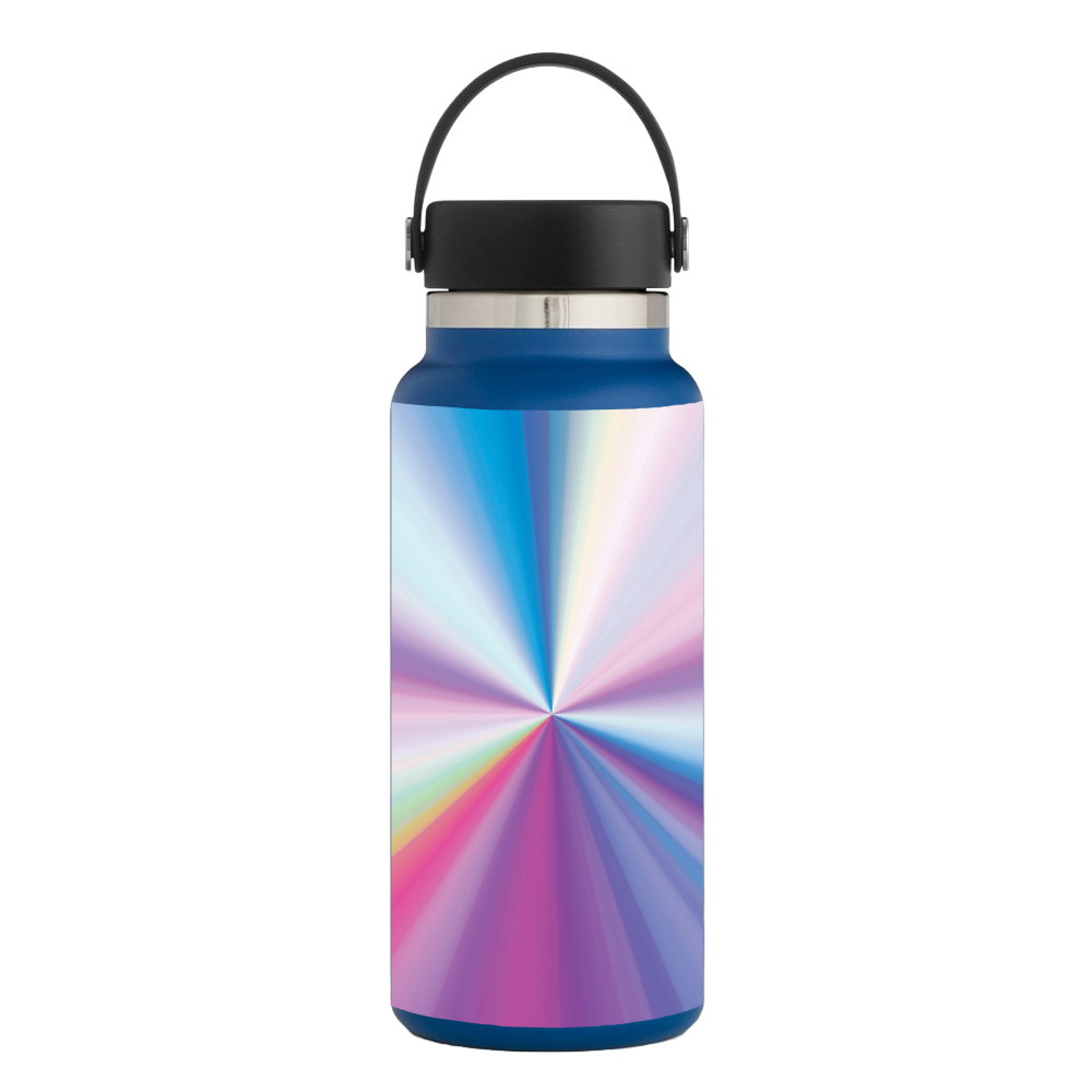 Picture of MightySkins HFWI32-Rainbow Zoom Skin for Hydro Flask 32 oz Wide Mouth - Rainbow Zoom