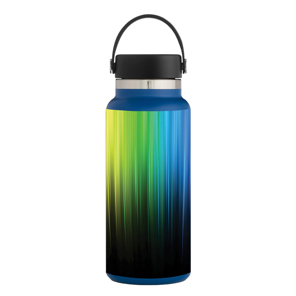 Picture of MightySkins HFWI32-Rainbow Streaks Skin for Hydro Flask 32 oz Wide Mouth - Rainbow Streaks